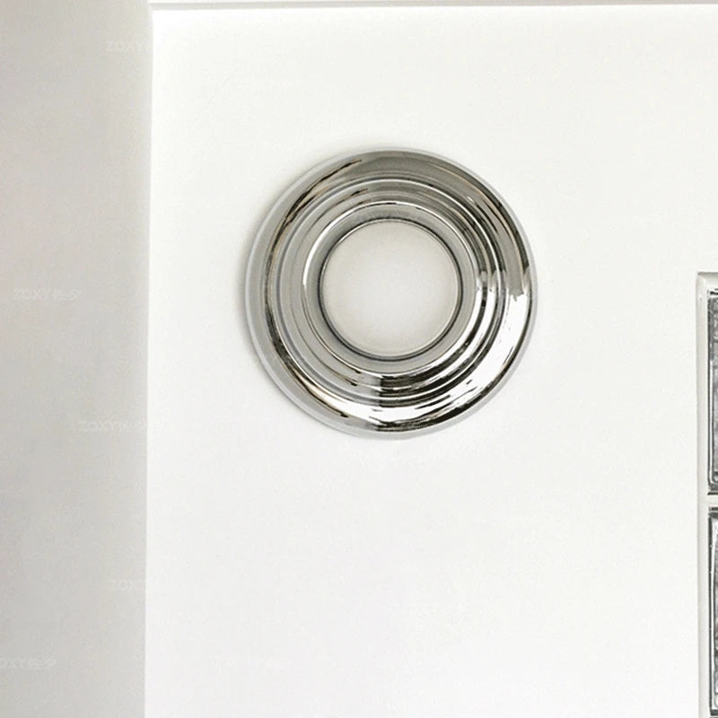 Nordic Circular Chrome Wall Lamp Modern Minimalist LED Sconce for Bedroom Balcony Hallway Living Room Staircase Atmosphere
